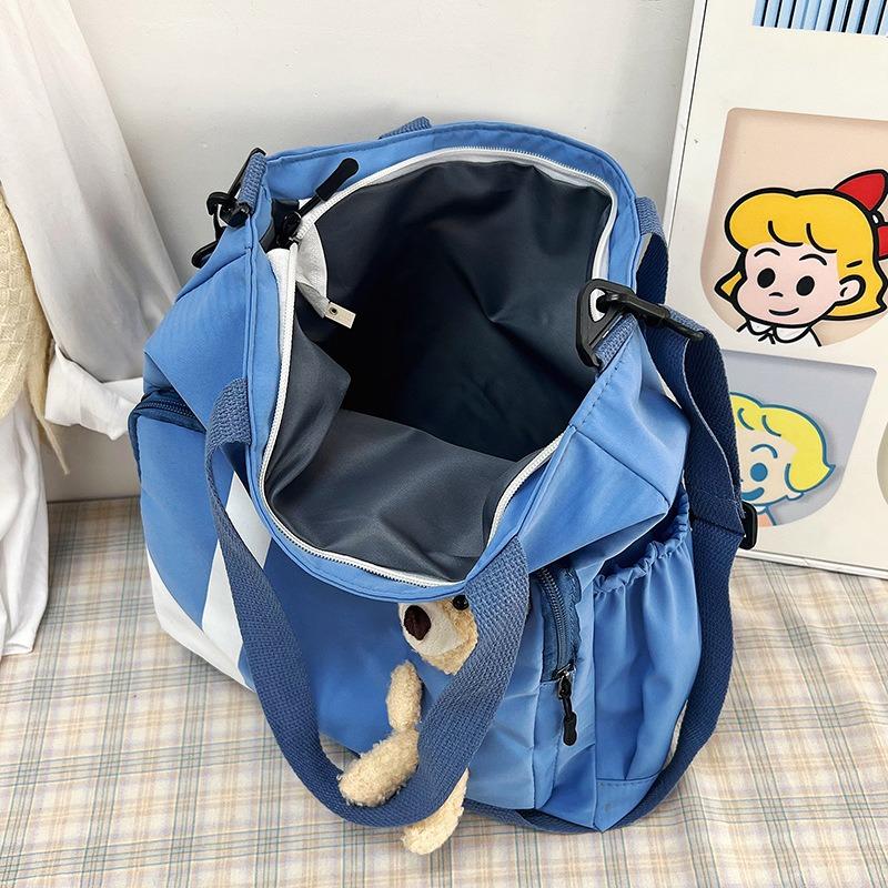 Damen Tasche große Kapazität Studentin neue Umhängetasche Kontrastfarbe Umhängetasche Tragetasche