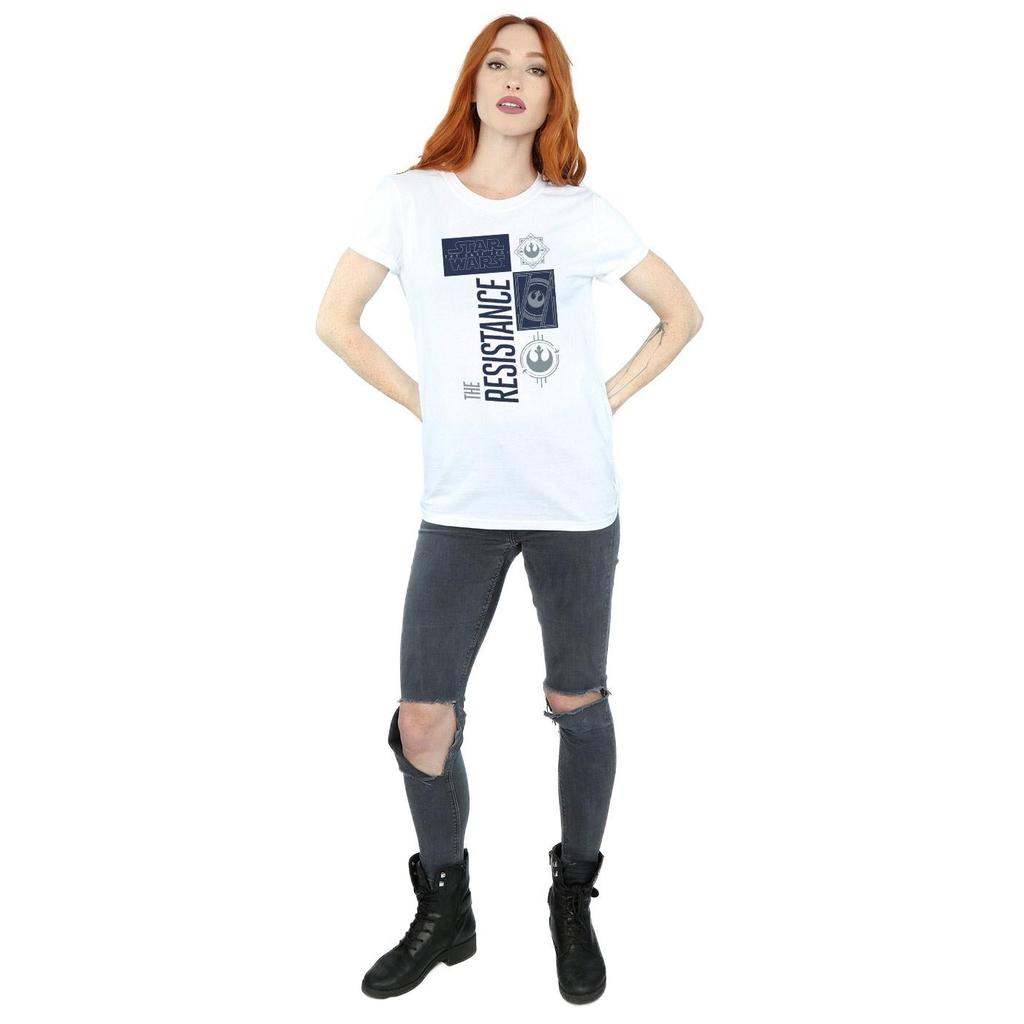 STAR WARS Womens/Ladies The Last Jedi The Resistance Cotton Boyfriend T-Shirt