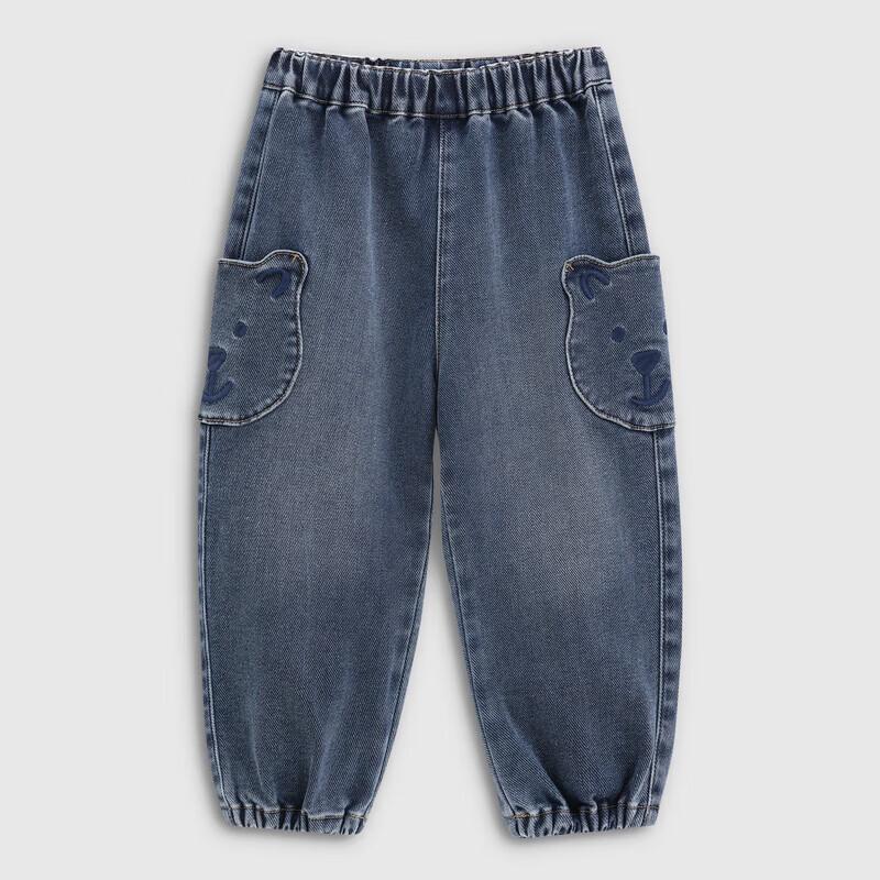 GAP Boys' Toddler 2026 Spring Bear Patch Pocket Cuffed Jeans