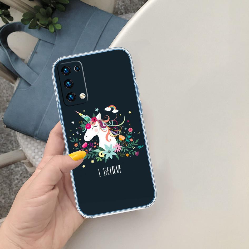 CJ103 Unicorn Cute Soft Shell Transparent Phone Case for Motorola Moto G7 G8 G9 G84 G85 G73 G24 G15 Z2 Play Power Plus