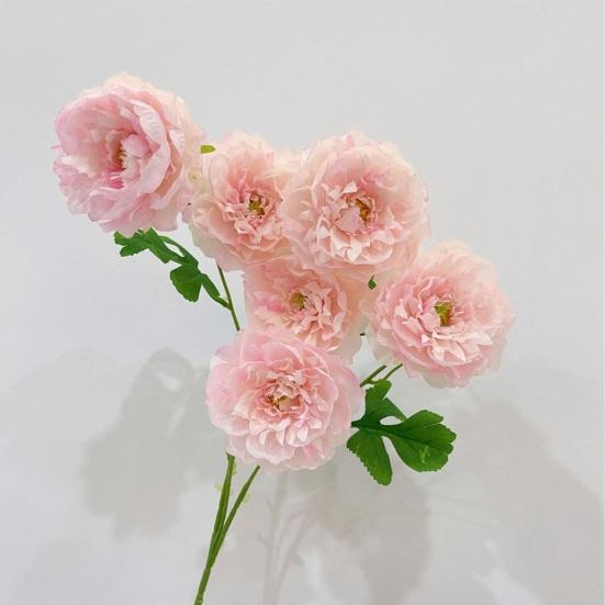 Artificial Peony Flower 6 Heads Blooms Faux Silk Peonies with Stem Fake Flower Branches for Vase Wedding Centerpieces Floral Arrangements