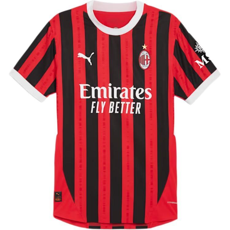 PUMA AC Milan 24/25 Authentic Home Football Jersey Red Black Men s 774949-01 L
