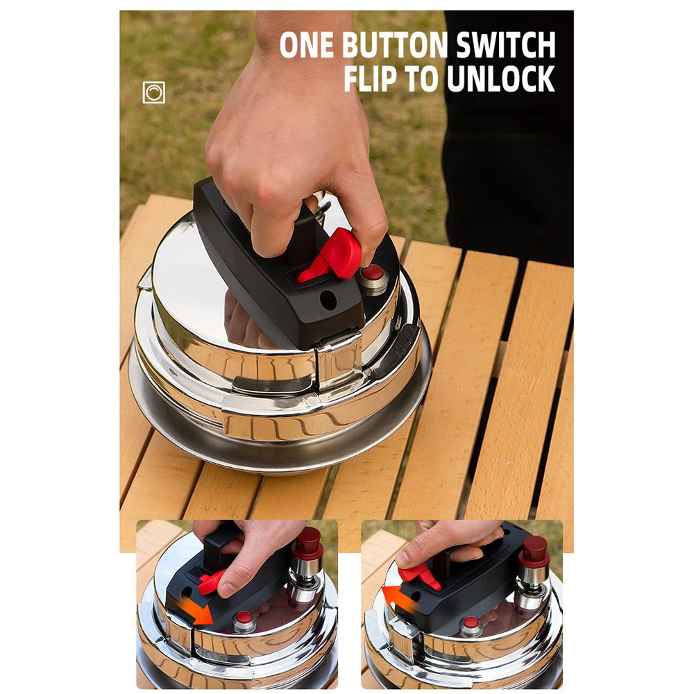 Venkovní přenosný tlakový hrnec 1,2 l Samořídící tlakový hrnec pro kempingové vozidlo Kuchyňské nádobí