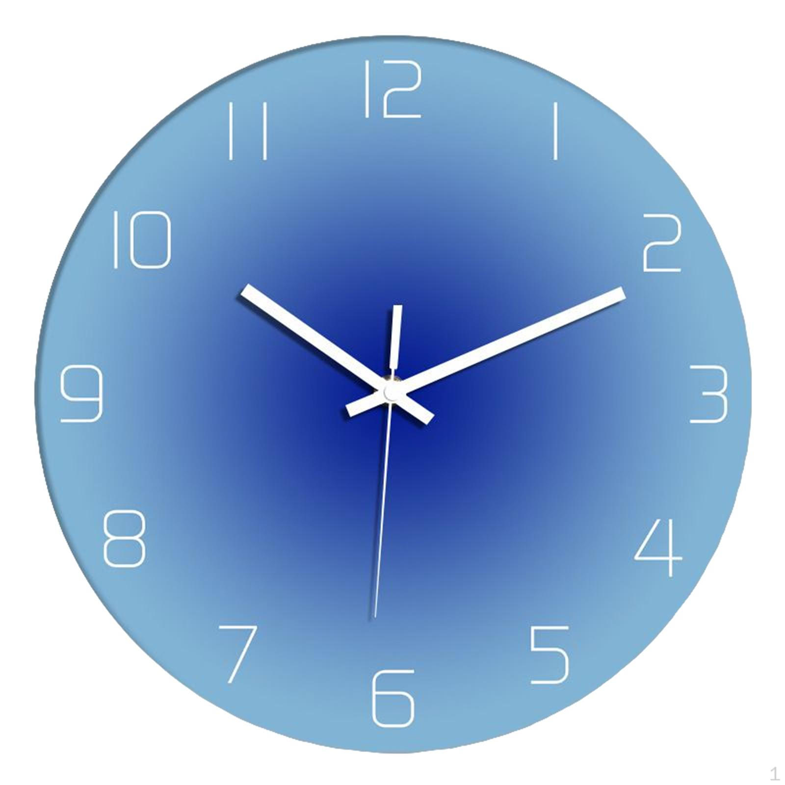 

Minimalist 12 inch Wall Clock Decorative Battery Operated Watches Non Ticking Clocks for Bedroom, Number