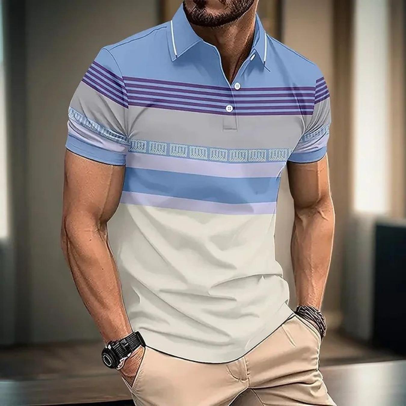 The 2026 summer new men s POLO shirt features a casual fashionable comfortable breathable S