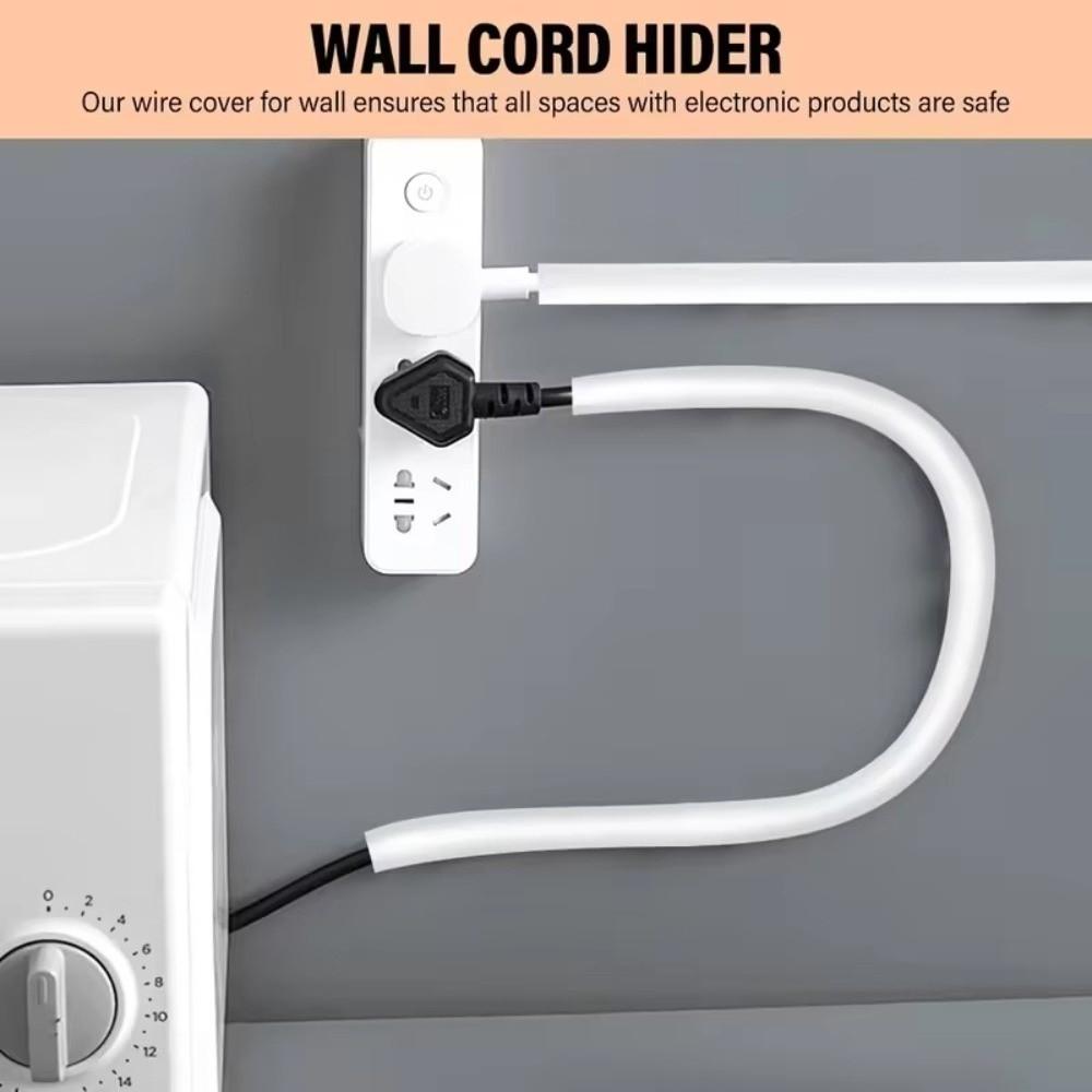 1/2/3/5meter Soft PVC Wire Cover Self-Adhesive Cable Management Protector Cord Hider  Wall Mounting