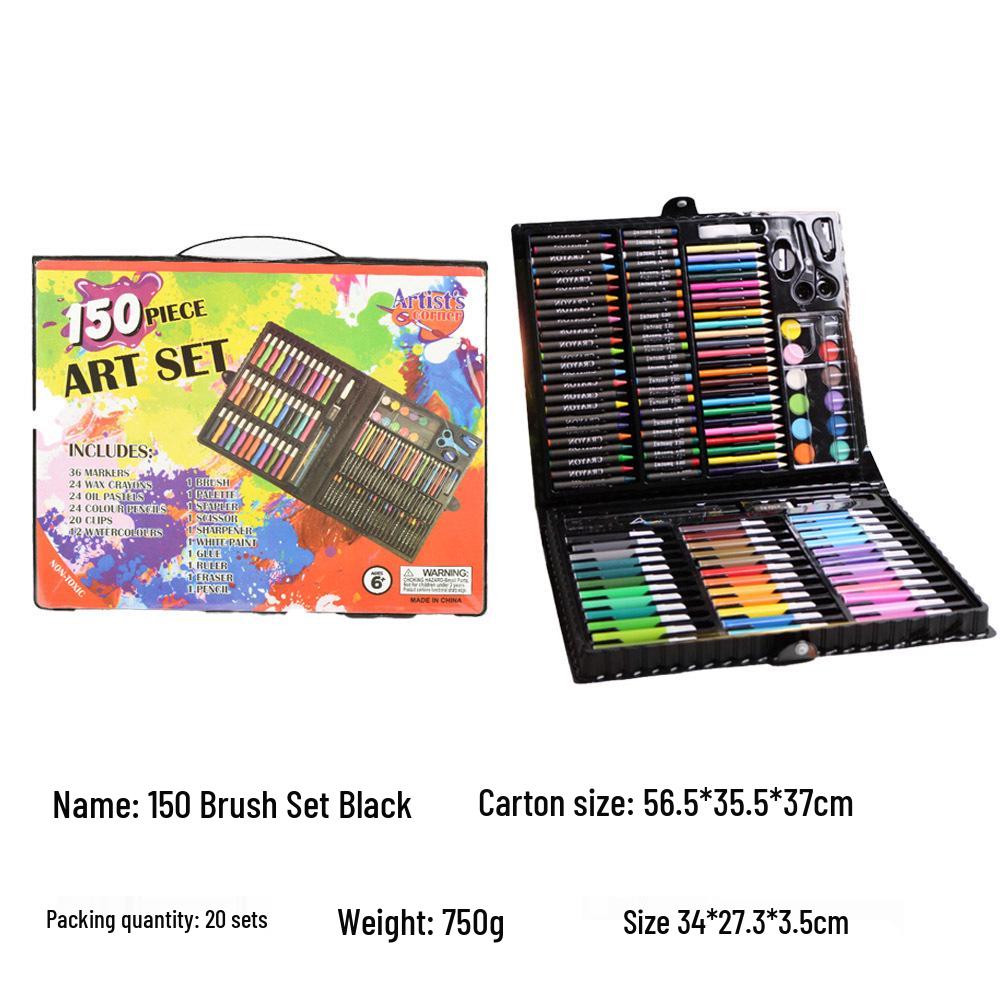 Детский портативный набор акварельных ручек и кистей из 150 предметов для рисования и граффити Brush Set
