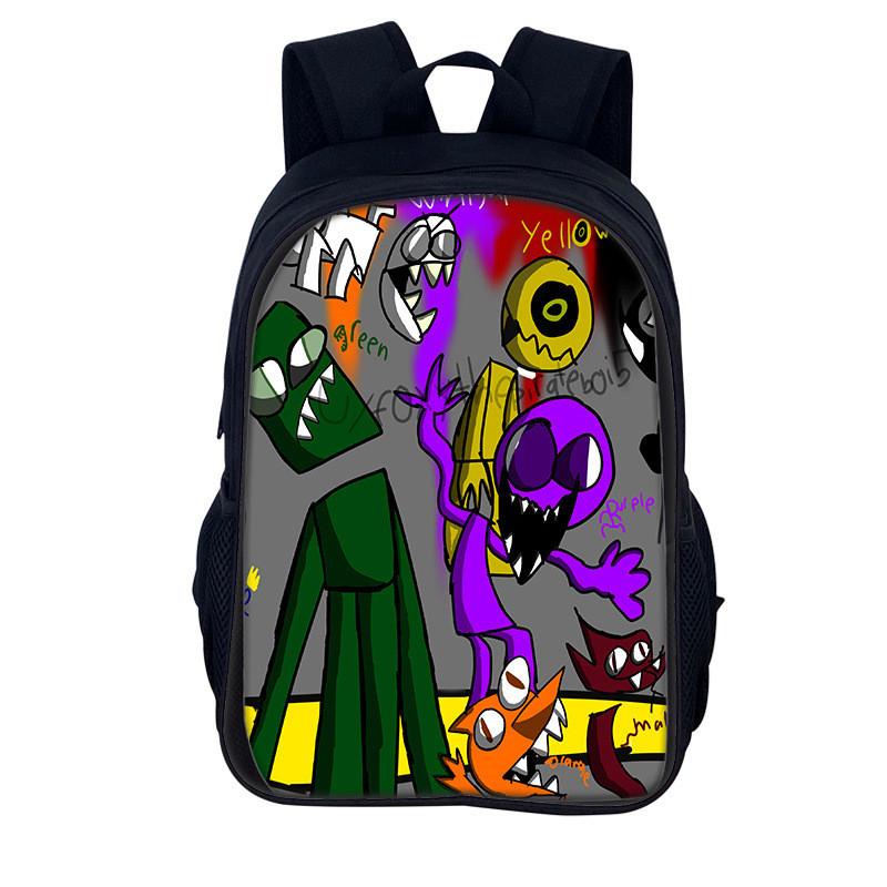 Rainbow Friends Kids Backpack With Polyester Material And Spacious Design For School And Daily Use