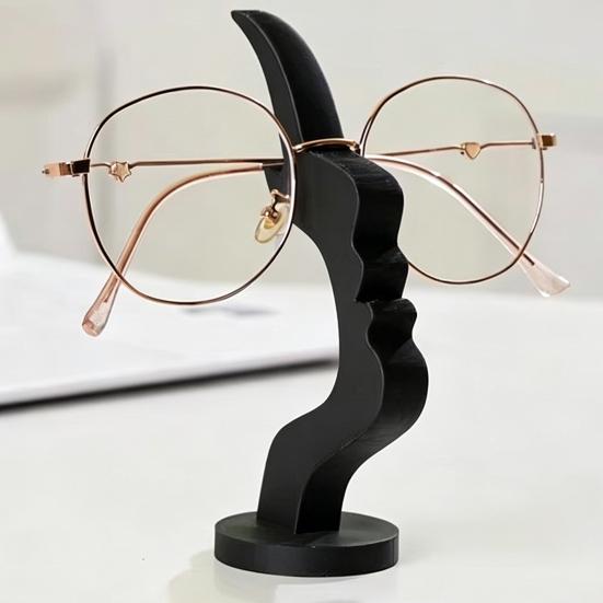 Sunglasses Holder Abstract Human Face Eyeglass Holder, 3D Printed Desktop Glasses Display Stand, Funny Modern Decorative Organizer for Desk,