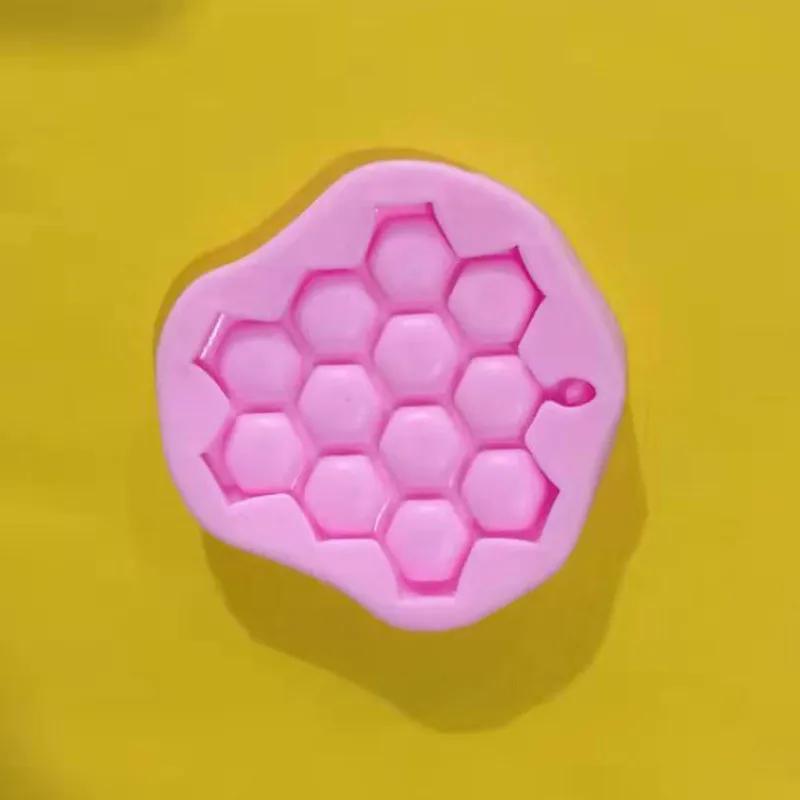 

Silicone Mold for DIY Honeycomb Cakes, Fondant Cake, Chocolate, Soap, Candy, Biscuit, Sugar - 1PCS Baking Kitchen Accessories розовый
