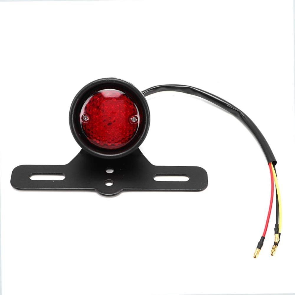3 Wires Motorbike Tail Light Small LED Rear Brake Light Retro Motorcycle Brake Light for Cruiser