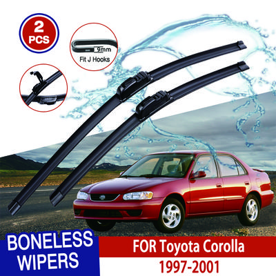 Para Toyota Corolla 1997-2001 Limpador de Para-brisa Tipo U Borracha Macia Sem Armação Limpadores de Carro 20"+18"