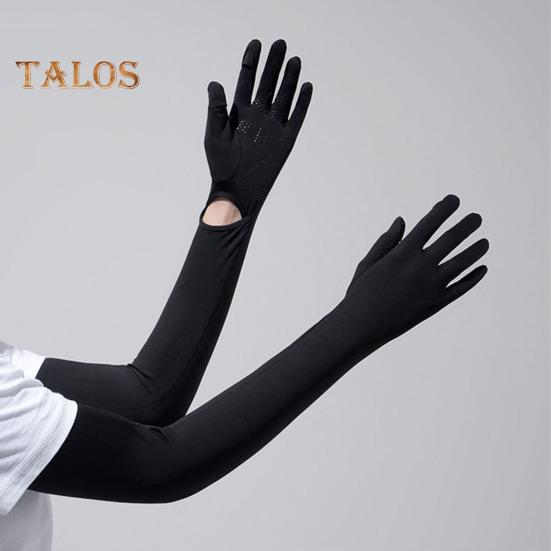 Женские длинные перчатки с защитой от ультрафиолета, перчатки с закрытыми пальцами, охлаждающие перчатки для рук, летние перчатки для вождения, занятий спортом на открытом воздухе, велоспорта