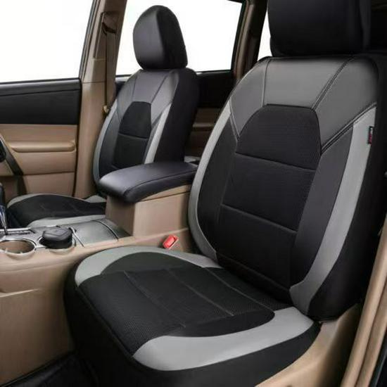 Car Pu Universal Seat Leather Cover With Diamond Quilting Design