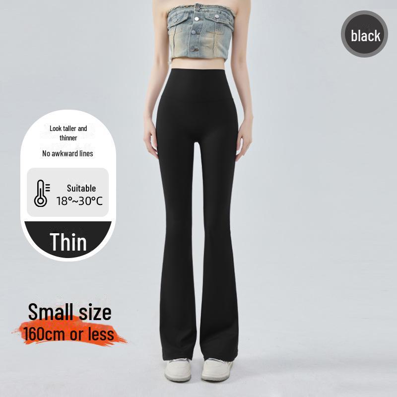Women's High Waist Tummy Tuck Fleece Flared Yoga Pants for Autumn/Winter