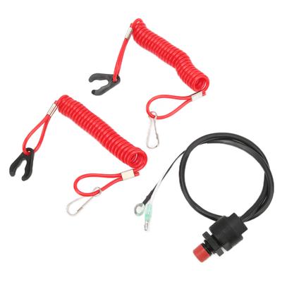 Interruttore di Emergenza per Motore Fuoribordo Marino con Laccio di Sicurezza PVC+ABS Ricambio per Yamaha