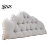 Comfortable Bed Wedge Pillow Headboard Cushion with Ruffle Trim Dorm Pillow Crown Shape Elastic Straps Support for College Bedroom Decor,