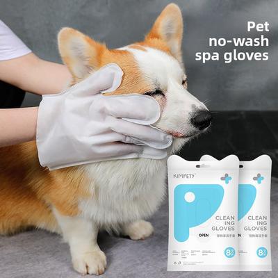 Disinfettante per Mani per Animali Domestici, Deodorante per Bagno Cani, Salviette Umidificate Monouso per Pulizia e Accarezzare Gatti e Animali Domestici, Confezione da 8 Pezzi
