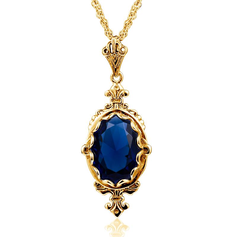100% Sterling Silver 925 Citrine Necklace Women Luxury 10*14mm 8ct Oval Yellow Stone Pendant Victoria Style Jewelry Gift Female