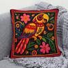 1pc Pillow Cover, Morakunaba Panama Traditional Parrot Floral Decorative Pillow Cover - Soft and Comfortable Polyester Short Plush Fabric, Single-Side