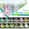 12 Colors Holographic Chunky Glitter Assorted 3mm Star Shapes Fine Glitter Powder for Body Nail Art Craft Mixed Colors