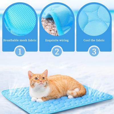 Dog Mat Cooling Summer Pad Mat for Dogs Cat Blanket Sofa Breathable Pet Dog Bed Summer Washable for Small Medium Large Dogs Car