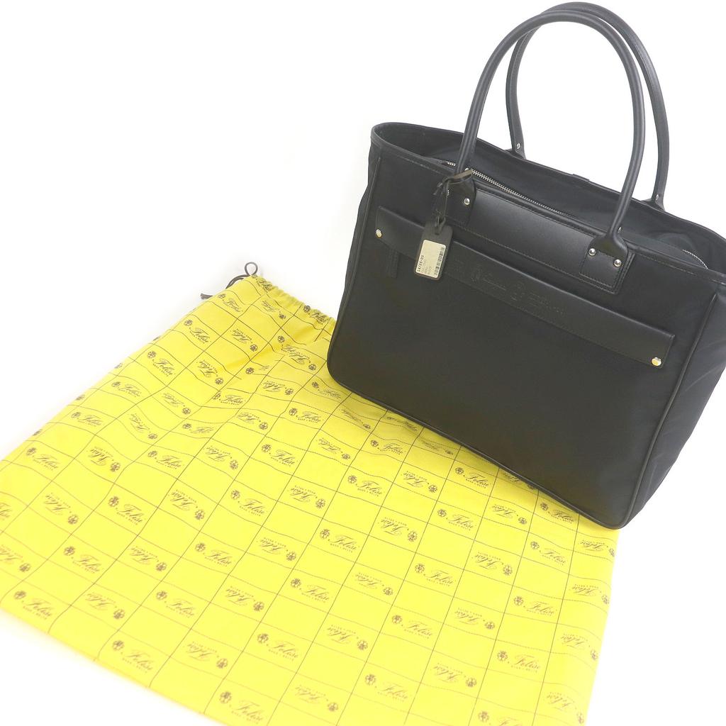 Felisi Briefcase Tote bag A4 size storage black Nylon mens 14/26-DS Used