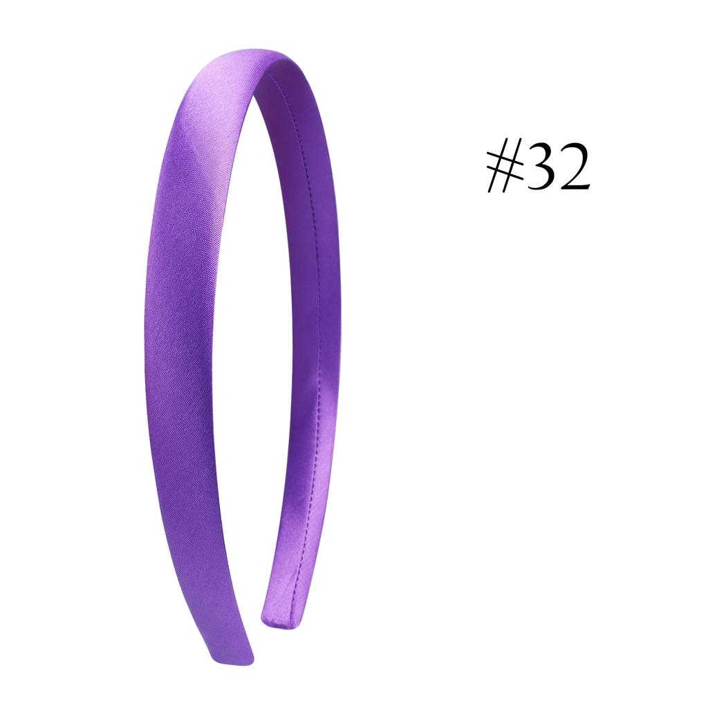 1,5 cm Einfache Stirnbänder Satin Bastelstirnband DIY Haarband Bunte Satinbezogene Stirnbänder für Mädchen Frauen