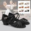 Women Latin Dance Shoes Satin Soft Soled Girls KBallroom Dancing Shoes Heeled 3.5CM