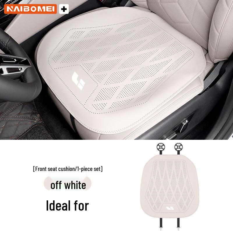 Ideal L6-L9/M8 Car Seat Cushion Set: Leather Perforated Front & Rear Covers, 3-Piece