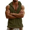 Men's Linen Sleeveless Hooded Button Vest - Lightweight Loose Fit Beach Hawaiian Summer Top for Casual Wear