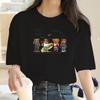 Baumwolle 2024 Sommer Niedlicher Bär Kurzarm T-Shirt Damen Street Vintage Süß Halber Ärmel Studentenoberteil im y2k Oberteil T-Shirt