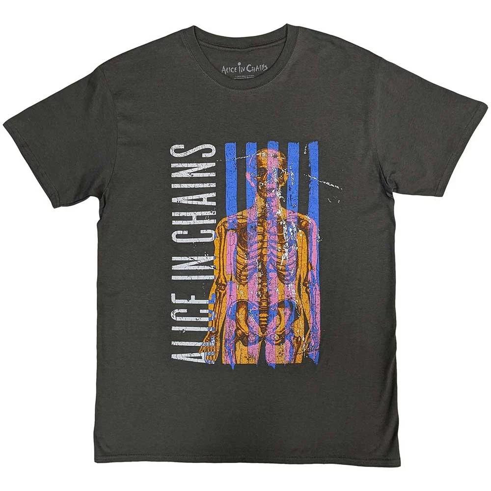 Alice In Chains Unisex T-Shirt: Skeletal (Charcoal Grey) (Small)