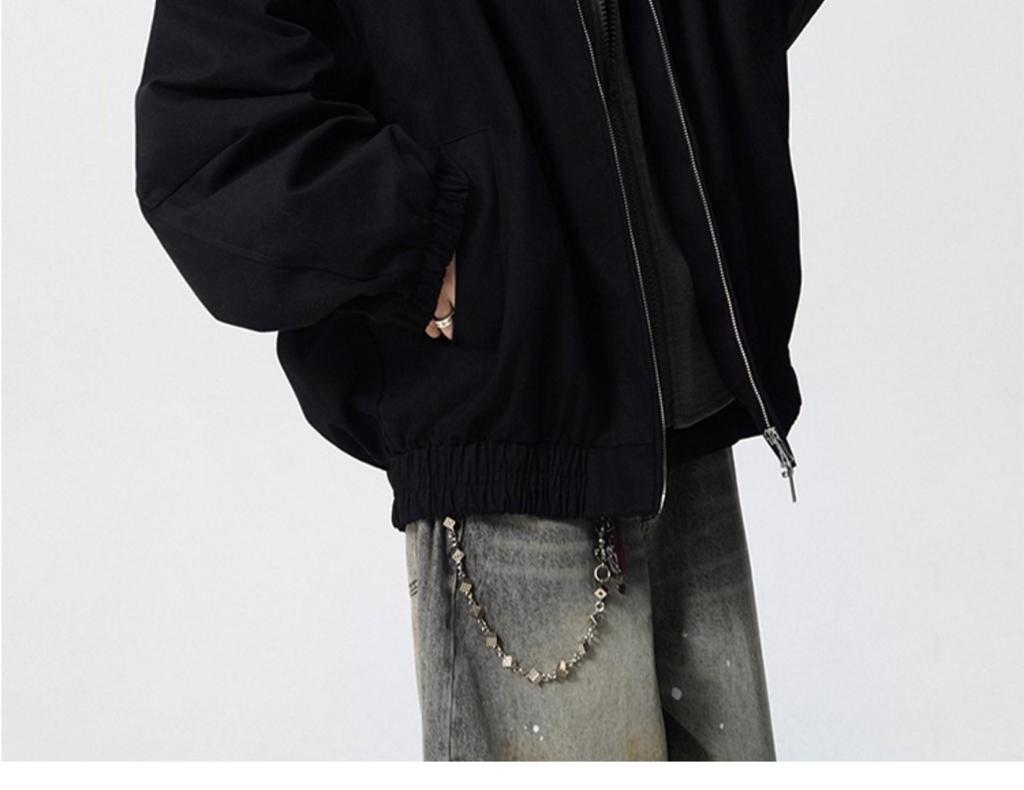 Men's Autumn/Winter Deconstructed Cotton Jacket, Faux Two-Piece, Street Hip-Hop Style, Outdoor Hooded Top