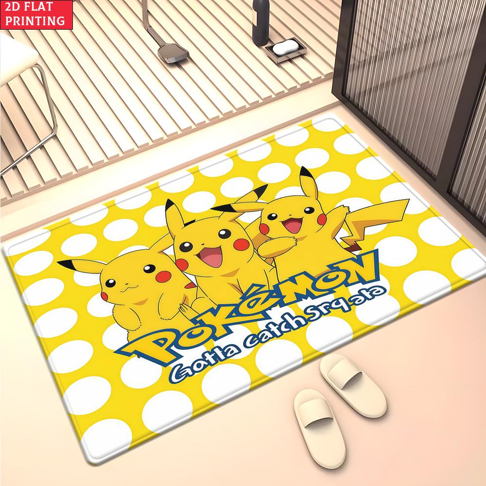 Anime Style Moon & Psychic Fox Area Rug Non Slip Soft Floor Mat For Gaming Room Living Room Bedroom Decor Washable Carpet