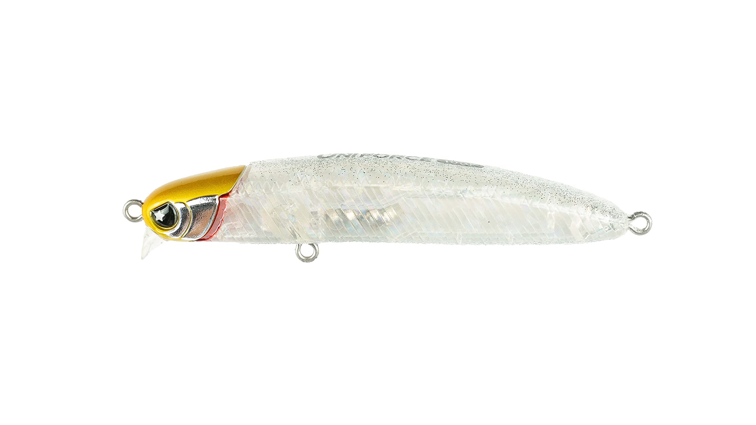 

One two LEGARE UNIFORCE100F Sea Bass Minnow lure, actions! (Sparkling Clear)