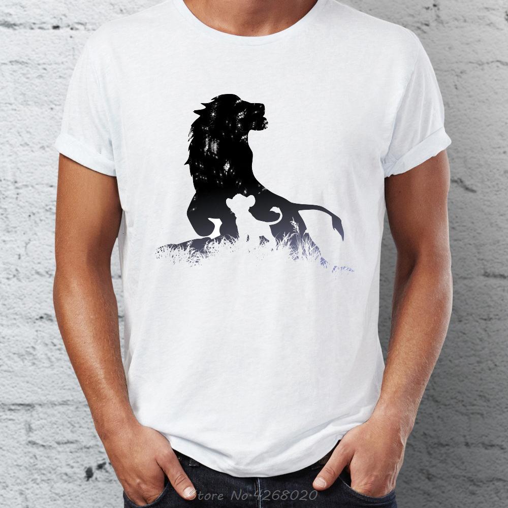 

Summer Mens Tshirt A King Is Born Lion Mufasa And Simba Artsy Tshirt Anime Tees Tops Youth Harajuku Streetwear S