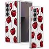 Cherry Fruits Print Case For Samsung Z Fold 8 Ultra 7 6 5 Luxury Plating Leather Skin Hard Phone Cover For Galaxy Z Fold8 Fold7 Fold6