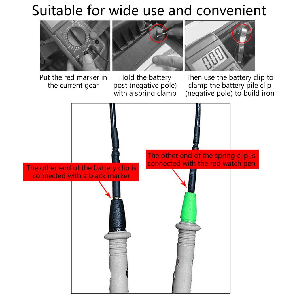 Hochpräziser Kfz-Stromkreistester, Leistungssonde, Kfz-Diagnosewerkzeug, Abflusslecktester mit U-förmiger Batterieklemme