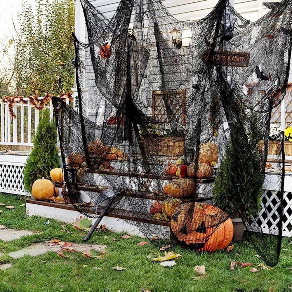 

Horror Halloween Gauze White Spooky Mesh Gauze Scene Prop Tattered Cloths Yard