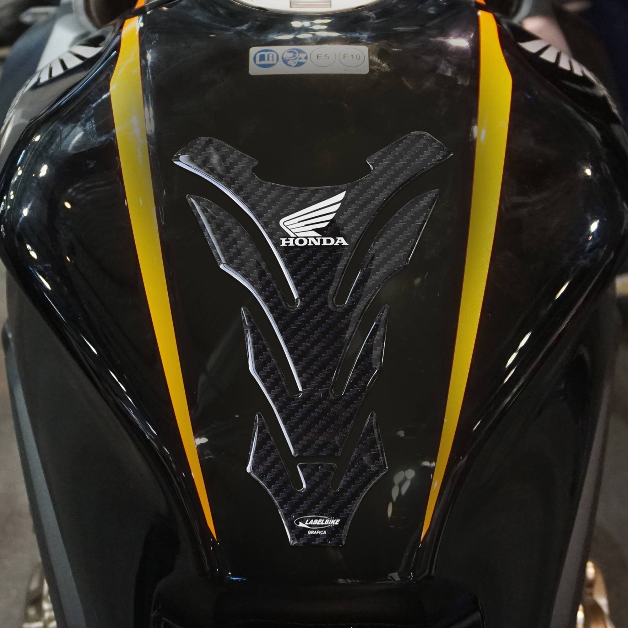 

labelbike - Motorcycle Tank Protection 3D Gel Resin Sticker Compatible with Honda