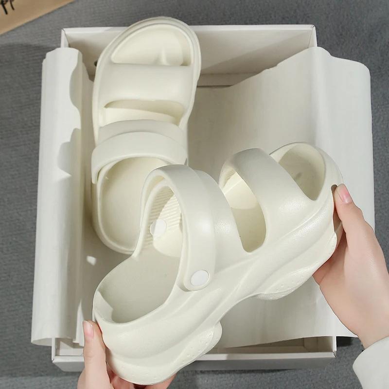 Rimocy Sweet Candy-Coloured Chunky Platform Sandals Womens Summer Eva Sandels Light Comfortable Anti-Odorant Slippers