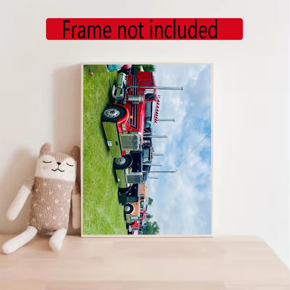 Kenworth 5D Diy Diamond Painting Round Diamond Diy Frameless Holiday Artwork Suitable For Home Office Wall Decoration
