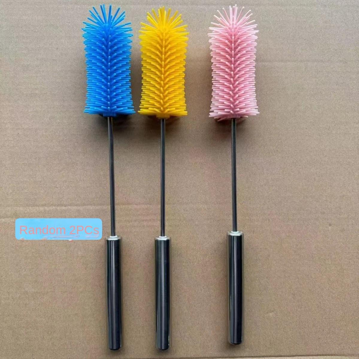 Semi-automatic rotating cleaning brush milk bottle cup tea cup cleaning cup brush household press rotating cleaner