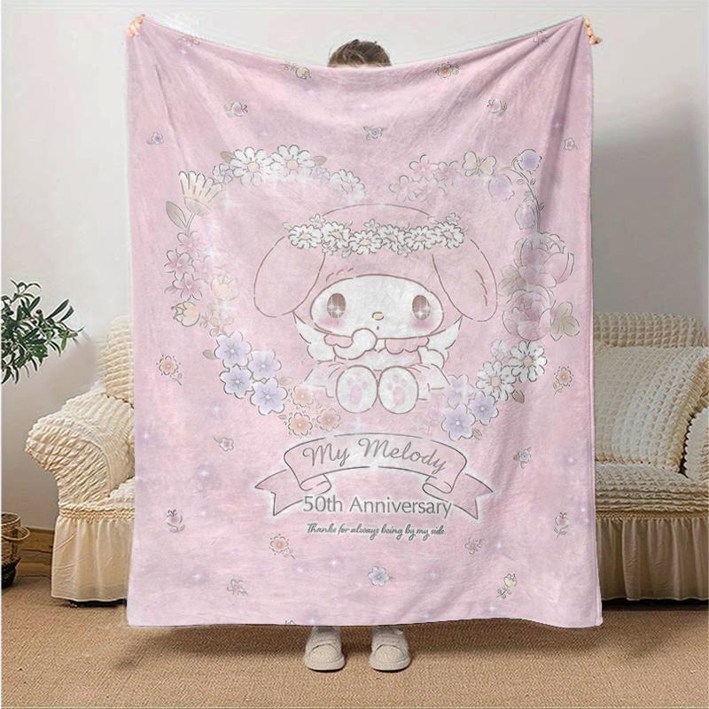 

1pc My Melody s 50th Anniversary Celebration Blanket, Soft and Cozy Home Decor Gift for Family and Friend| Seasonal Universal Throw Blanket| Perfect f 130x150cm