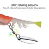 Fishing Lure Shrimp Swimbait Realistic Looking Vivid Color 360-Degree Rotating Sequins Pre-Rigged Fishing Jigs Fishing Bait