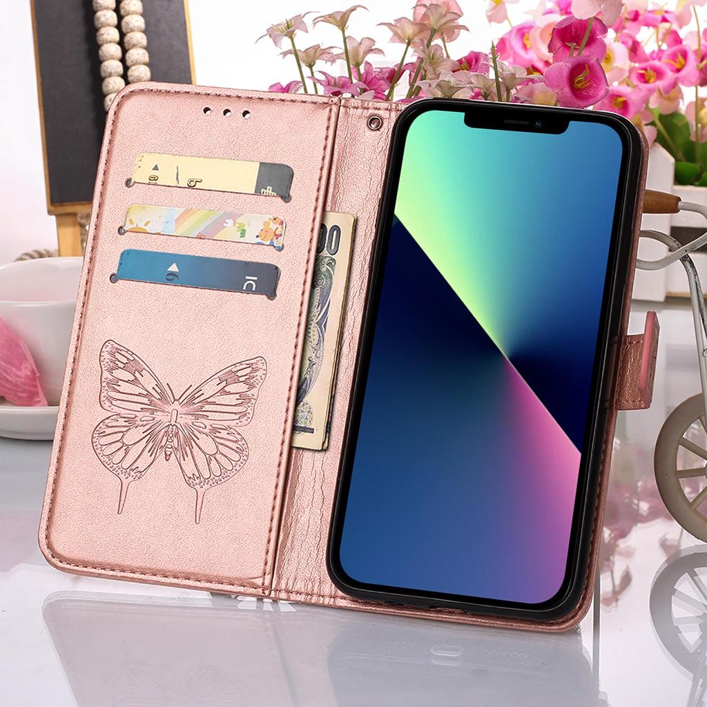 Buy Dark Purple Butterfly Flip Phone Case for Motorola Moto G40 G60 G50