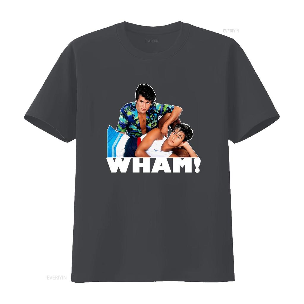 Wham Eighties Band T Shirt vintage Washed Comfortable Stylish Slightly homme fashion graphic designer clothes