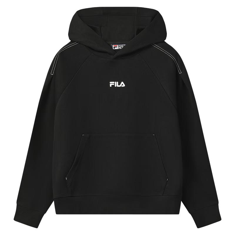 Унисекс зимняя толстовка с капюшоном FILA XS чёрный