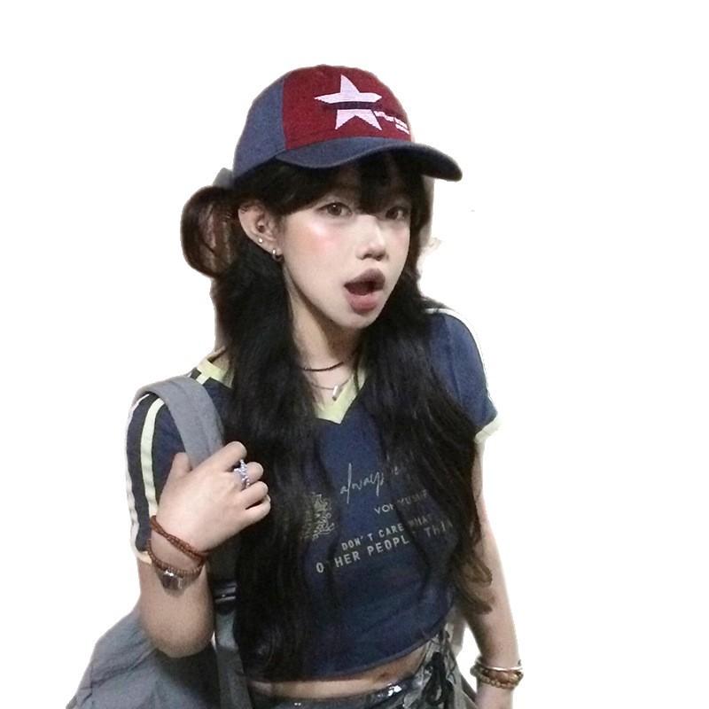 Koreanische lässige amerikanische Briefstickerei Baseballkappe Trendige Street-Baseballkappe Vielseitige Sonnenhut für Reisen